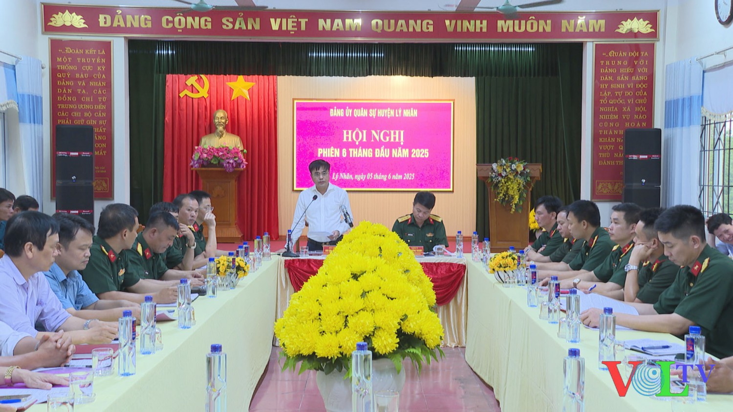 Đảng ủy Quân sự huyện Lý Nhân tổ chức Hội nghị phiên 6 tháng đầu năm 2025
