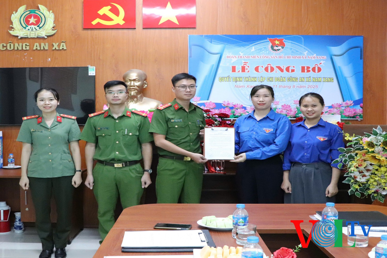 Lễ công bố quyết định thành lập Chi đoàn Công an xã Nam Xang